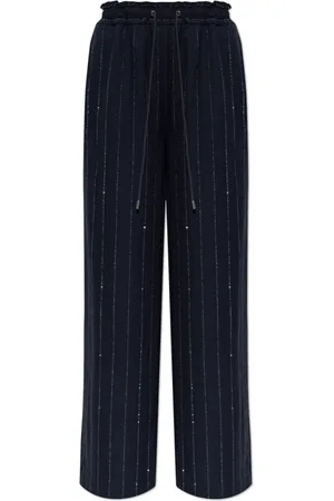 Self-Portrait Wide Trousers, female, , Size: M Trousers with shimmering sequins