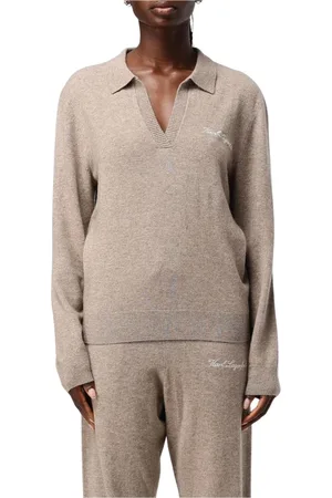 Karl Lagerfeld Cashmere Knitwear, female, , Size: L Cashmere Polo Sweater
