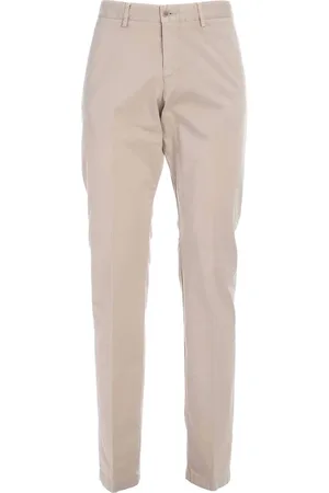 Paul & Shark Chinos, male, , Size: 6XL Beige Stretch Cotton Trousers with Logo