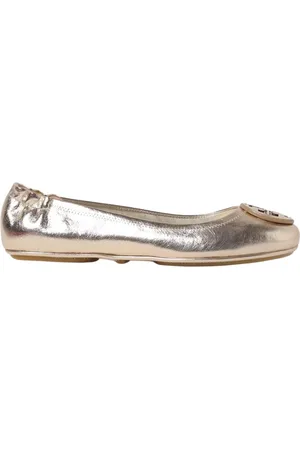 Tory Burch Ballerinas, female, , Size: 6 US Gold Metallic Ballet Flats