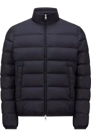 Moncler Winter Jackets, male, , Size: 3XL Short Navy Down Jacket