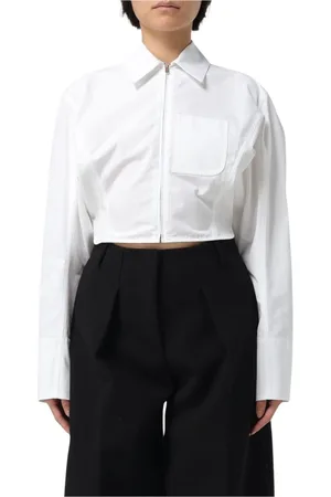 Jacquemus Shirts, female, , Size: XS Cropped Zip Shirt