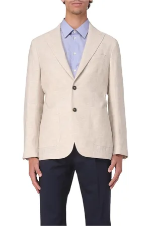 Manuel Ritz Blazers, male, , Size: 2XL Cotton Linen Resca Jacket