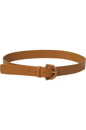 Bottega Veneta Belts, female, , Size: 80 CM Twisted Buckle Leather Belt