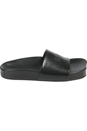 Maison Margiela Sliders, male, , Size: 8 US Flat Anatomic Sandals in Leather
