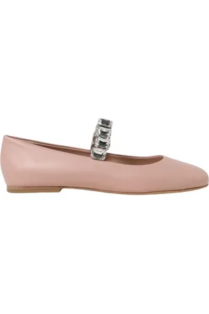 Casadei Ballerinas, female, , Size: 7 1/2 US Elegant Crystal Ballerina Flats