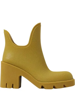 Burberry Rain Boots, female, , Size: 10 US Beige Rubber Ankle Boots