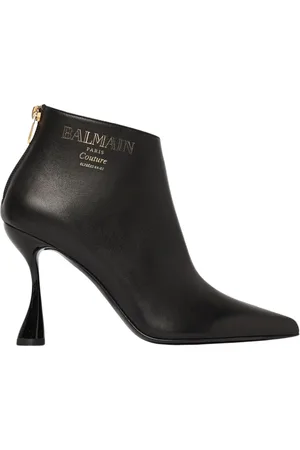 Balmain Heeled Boots, female, , Size: 9 US Buckle Detail Ankle Boots