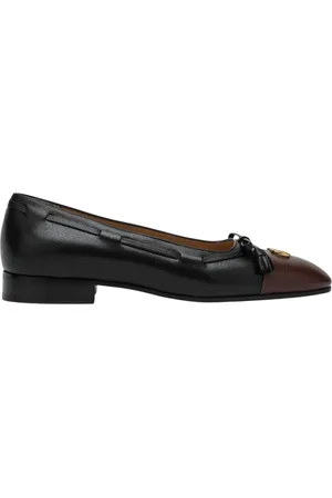 VALENTINO GARAVANI Ballerinas, female, , Size: 11 US Coffee Ballet Flats with Bow Detailing