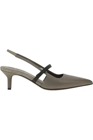 Brunello Cucinelli Pumps, female, , Size: 6 US Elegant Grey Ballet Flats