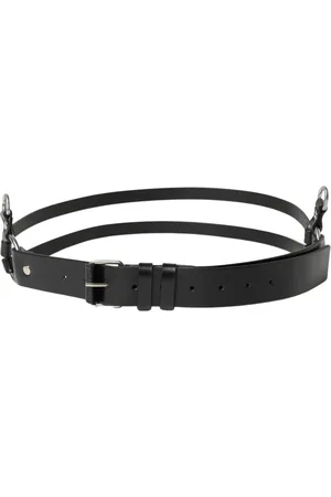ANN DEMEULEMEESTER Belts, female, , Size: 110 CM Minimalist Leather Belt with Metal Rings