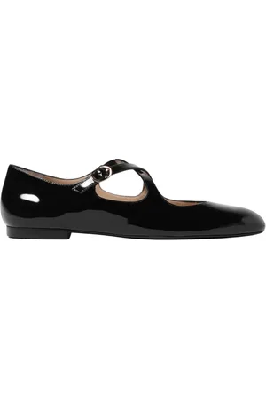 Stuart Weitzman Ballerinas, female, , Size: 6 1/2 US Patent Leather T-Strap Flats
