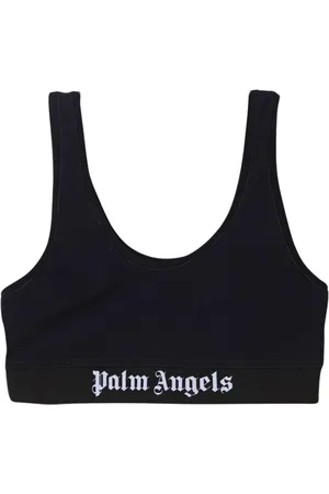 Palm Angels Sport Bras, female, , Size: L Lace Lingerie with Logo Trim