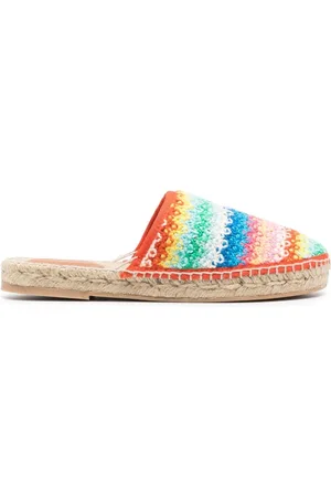 Alanui Mules, female, , Size: 10 US Rainbow Espadrilles Multicolour Flat Shoes