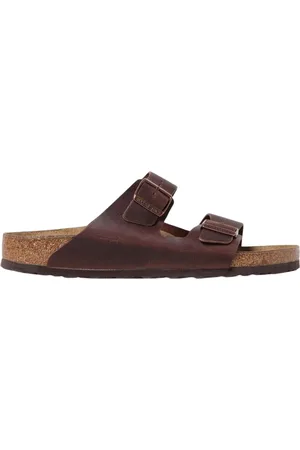Birkenstock Sliders, male, , Size: 11 US Leather Casual Sandals