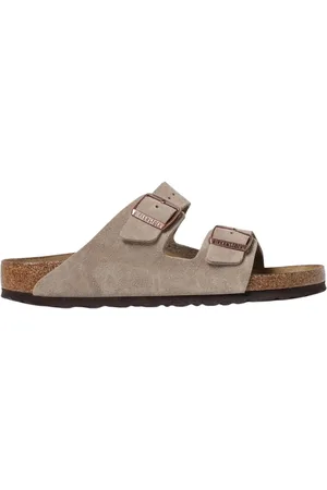 Birkenstock Sliders, male, , Size: 9 US Suede TwoStrap Sandals