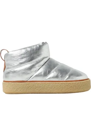 Isabel Marant Winter Boots, female, , Size: 6 US Metallic Leather Quilted Ankle Boots