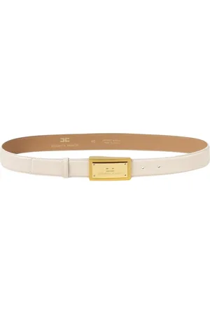 Elisabetta Franchi Belts, female, , Size: XS Butter Color Synthetic Leather Belt