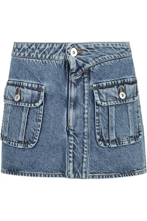 J.W.Anderson Denim Skirts, female, , Size: S Denim trapeze mini skirt with front pockets
