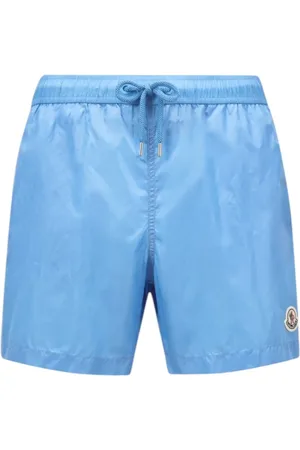 Moncler Beachwear, male, , Size: 2XL Light Logo Patch Swim Shorts