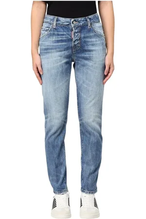 Dsquared2 Slim-fit Jeans, female, , Size: L Distressed Cropped Jeans for Stylish Women