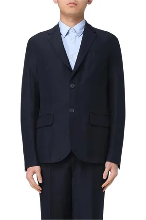Armani Exchange Formal Blazers, male, , Size: S Lightweight Linen Blazer Stylish Beige