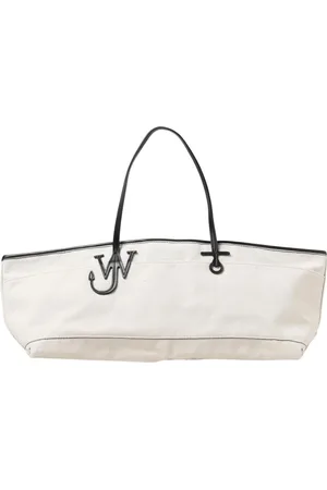 J.W.Anderson Tote Bags, female, , Size: ONE SIZE White Crossbody Tote Bag Logo
