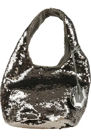 J.W.Anderson Handbags, female, , Size: ONE SIZE Sequin Shopper Handbag with Metallic Charm
