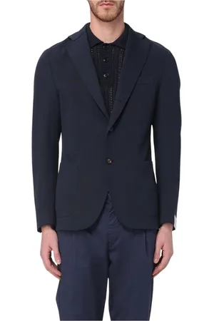 ELEVENTY Blazers, male, , Size: L Knit Blazer with Patch Pockets