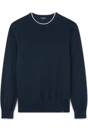 Paul & Shark Round-neck Knitwear, male, , Size: M Cotton and silk crew neck sweater