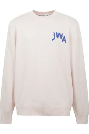J.W.Anderson Round-neck Knitwear, male, , Size: L Cotton Cashmere Crewneck Sweater