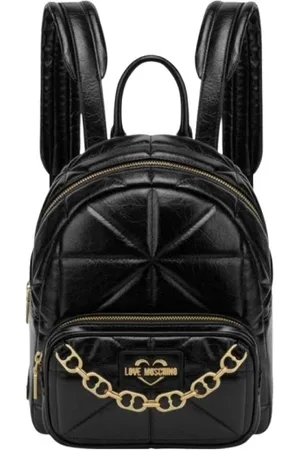 Moschino Backpacks, female, , Size: ONE SIZE Quilted Chain Detail Backpack