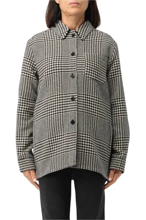 A.P.C. Light Jackets, female, , Size: 2XS Oversized Houndstooth Shirt