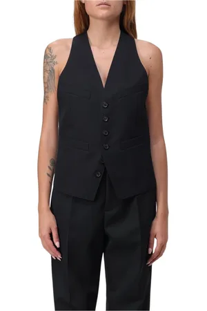 Dsquared2 Vests, female, , Size: XS Wool Waistcoat Elegant Layering Piece