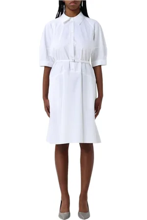 HUGO BOSS Shirt Dresses, female, , Size: XS Elegant Belted Waist Dress Short Sleeves