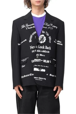 Msgm Blazers, male, , Size: XL Text Blazer