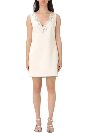 Liu Jo Short Dresses, female, , Size: M Champagne Embellished Mini Dress Sleeveless