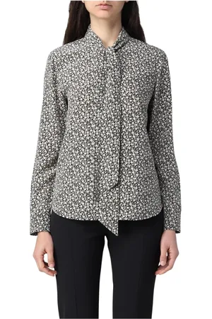 Tory Burch Blouses, female, , Size: XS Floral Silk Tie-Neck Blouse