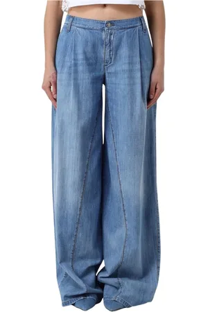 ERMANNO SCERVINO Wide Jeans, female, , Size: 2XS Stylish Wide Leg Denim Jeans
