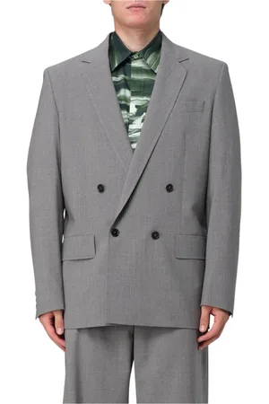 Msgm Blazers, male, , Size: L Modern Grey Blazer Suit
