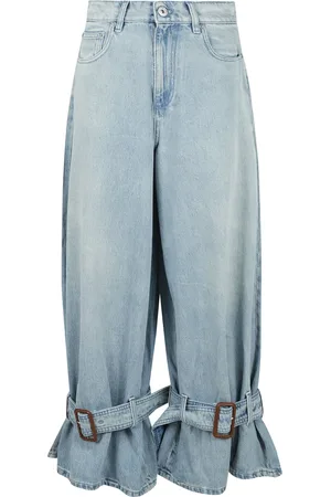 J.W.Anderson Wide Jeans, female, , Size: W27 Wide Leg Buckled Cuff Jeans