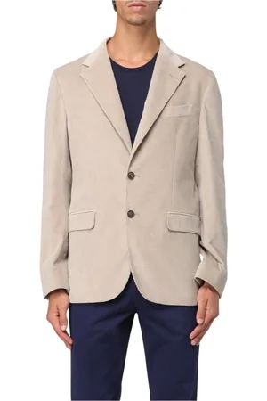 FAY Blazers, male, , Size: M Corduroy Blazer Notch Lapel