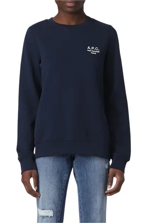 A.P.C. Sweatshirts, female, , Size: M Navy Sweatshirt Relaxed Fit