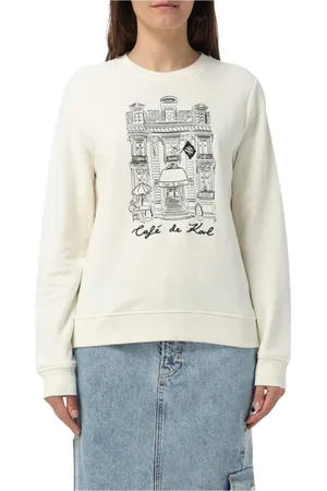 Karl Lagerfeld Sweatshirts, female, , Size: M Cafe de Karl Parisian Print Sweatshirt