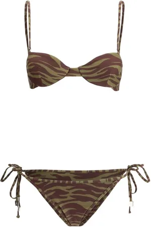 The Attico Bikinis, female, , Size: M Animal Print Bikini Swimsuit