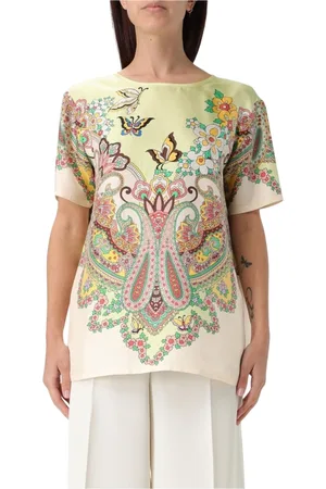 Etro T-Shirts, female, , Size: XS Paisley Floral Top