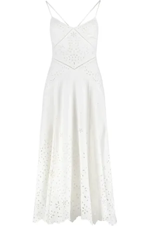 Self-Portrait Maxi Dresses, female, , Size: M Chic Embroidered Midi Dress