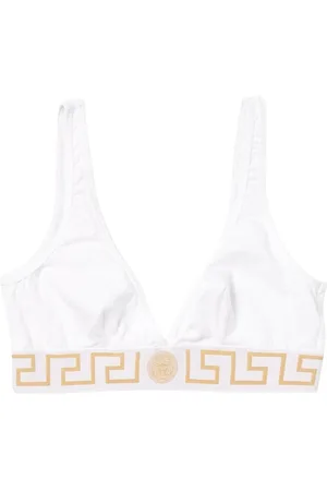 VERSACE Sleeveless Tops, female, , Size: L Key Band Triangle Bralette