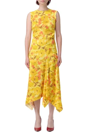 Acne Studios Midi Dresses, female, , Size: L Floral Midi Dress, Vibrant