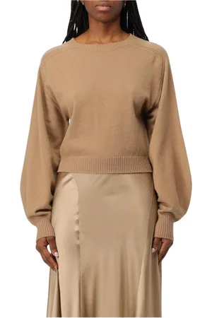Alberta Ferretti Cashmere Knitwear, female, , Size: S Crew Neck Pullover Sweater